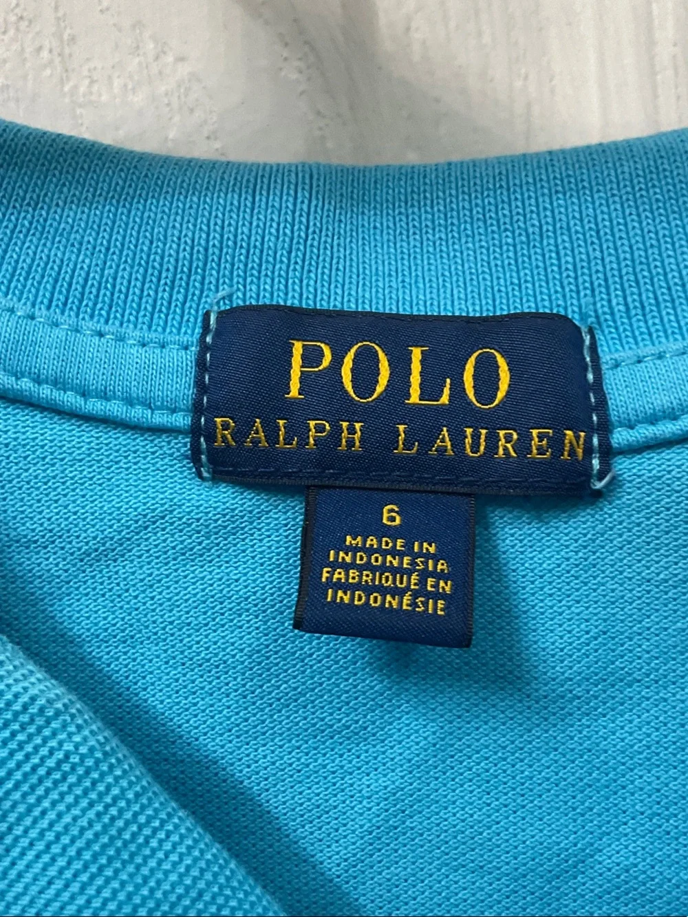 Ralph Lauren Girls' Turquoise Blue Short Sleeve Polo